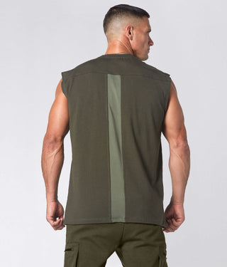 975 . Viscose Relaxed Shirt - Military Green