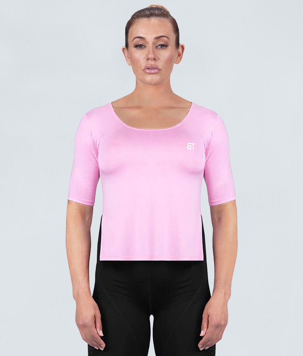 True Form Sheer Pink Workout Shirt for Women Born Tough