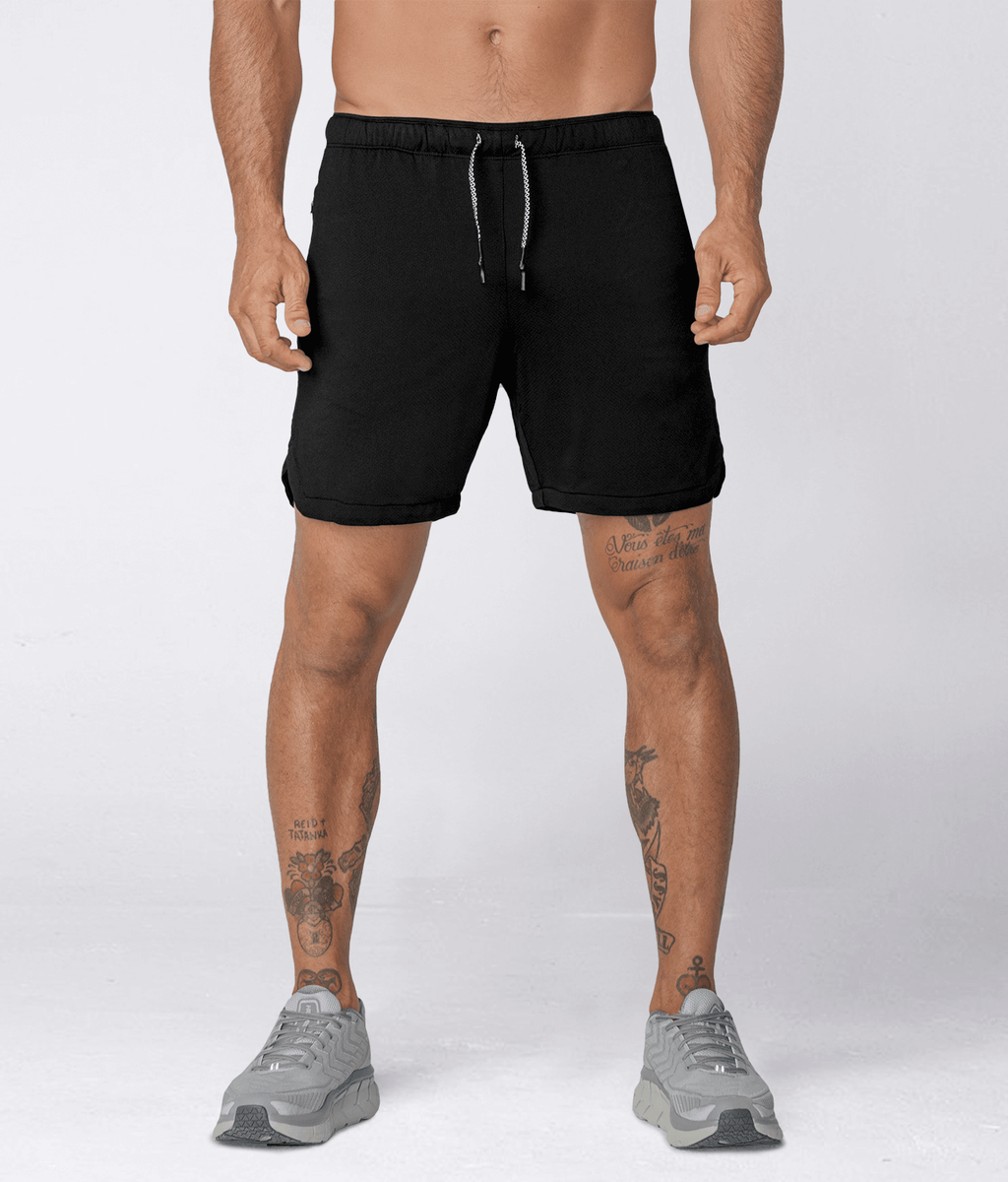 Air Pro™ 7 Ink Black 2 in 1 Men's Gym Workout Shorts with Liner