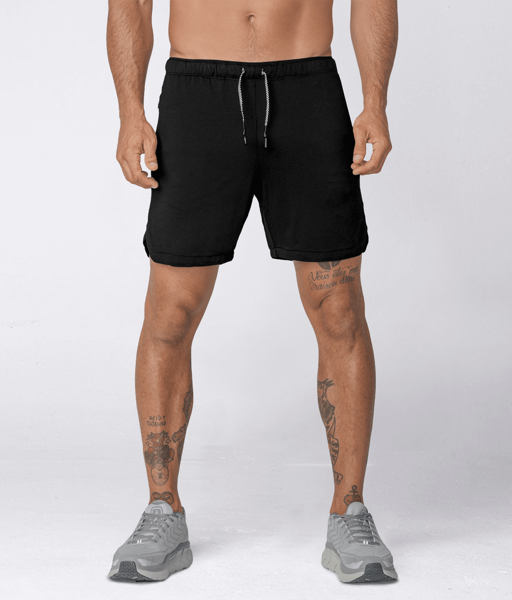 Air Pro 7 Ink Black 2 in 1 Men s Gym Workout Shorts with Liner Born Tough