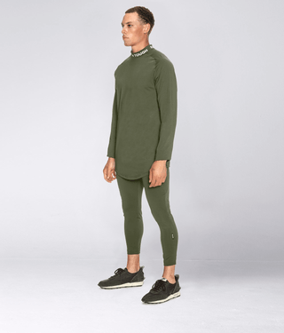 9400 . Momentum Regular-Fit Base Layer Shirt - Military Green