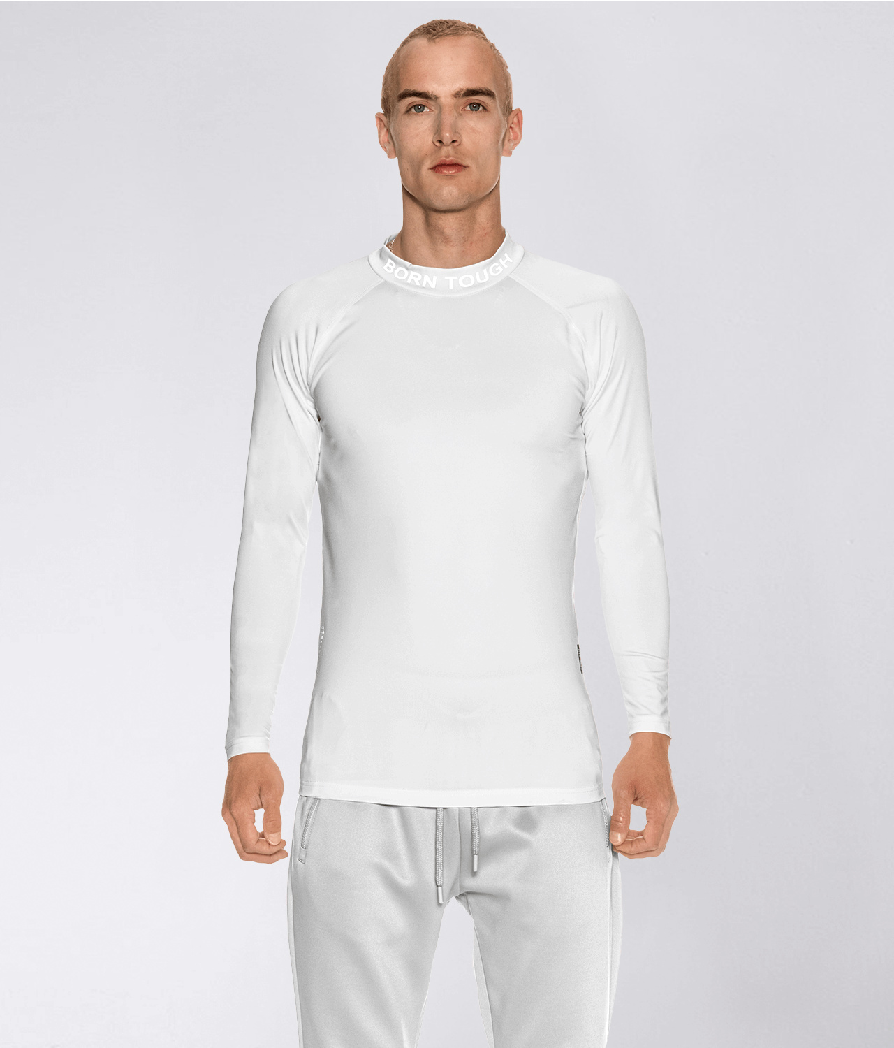 Brady Men's Long Sleeve Mock Neck Training Shirt - Moisture Wicking & Stretch