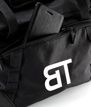 Born Tough Highly Water-Resistant Black Bodybuilding Duffel Bag