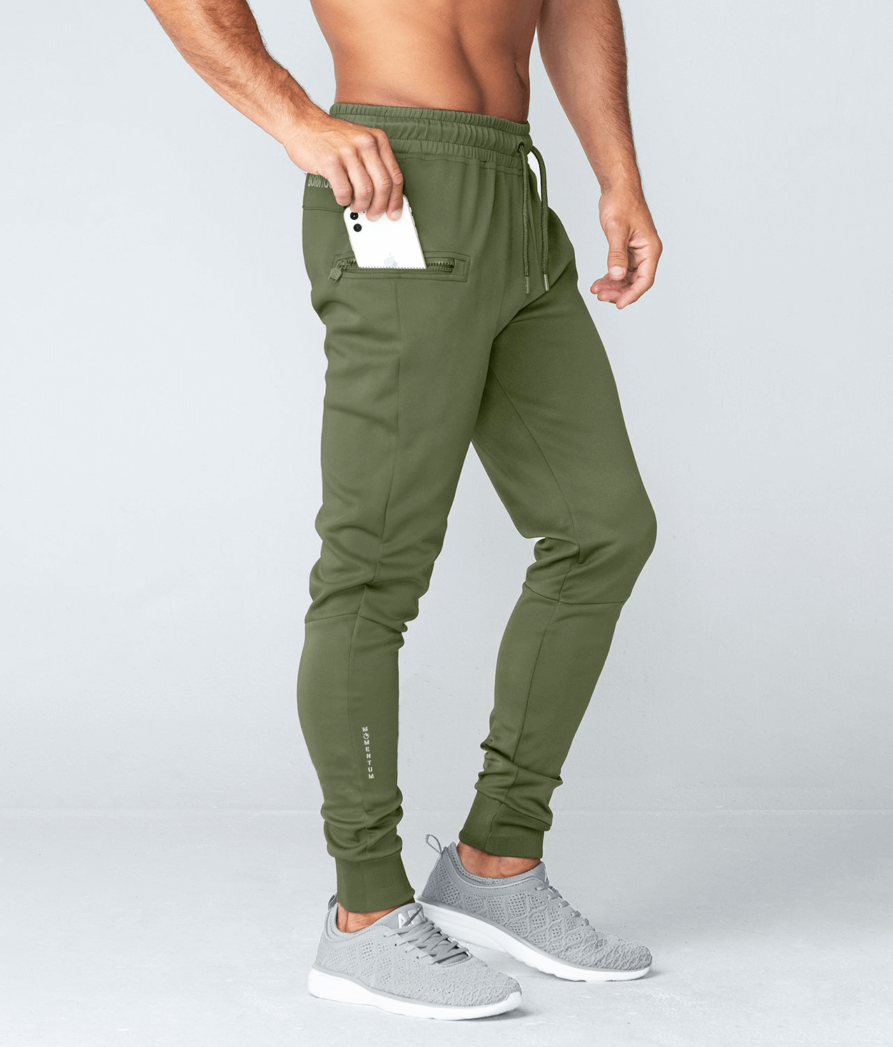 Born Tough Momentum Military Green Running Jogger Pants for Men