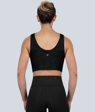 Born Tough High Altitude Lightweight Soft Material Black Sheer Gym Workout Tank Top for Women