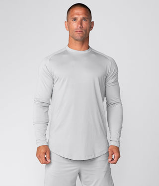 Born Tough Air Pro™ Honeycomb Mesh Long Sleeve Fitted Tee Running Shirt For Men Steel Gray