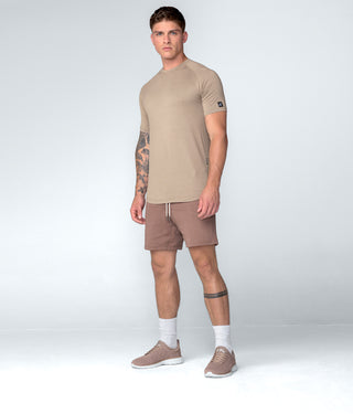 Born Tough Core Fit Heat Sealed Zippered Pockets Lunar Rock Gym Workout Shorts for Men