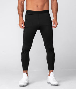 Born Tough Side Pockets Compression Signature Elastane Blend Athletic Pants For Men Black