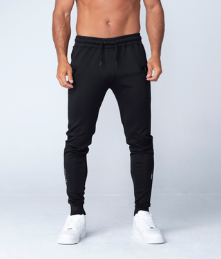 Born Tough Momentum Two-Toned Design Black Gym Workout Jogger Pants for Men