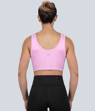 Born Tough High Altitude Lightweight Soft Material Pink Sheer Running Tank Top for Women