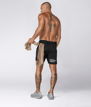 Born Tough Air Pro™ 7" 2 in 1 Ink Black Men's Crossfit Shorts with Liner