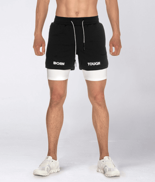 Born Tough Air Pro™ 2 in 1 Men's 5" Bodybuilding Shorts with Liner Black