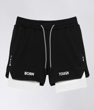 Born Tough Air Pro™ 2 in 1 Men's 5" Running Shorts with Liner Black