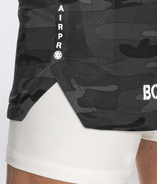 Born Tough Air Pro™ 2 in 1 Men's 5" Crossfit Shorts with Liner Grey Camo
