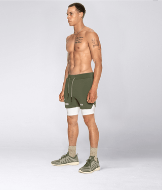 Born Tough Air Pro™ 2 in 1 Men's 5" Crossfit Shorts with Liner Military Green