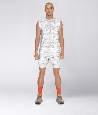 Born Tough Air Pro™ Sleeveless Crossfit T-Shirt For Men White Camo
