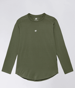 Born Tough Air Pro™ Long Sleeve Athletic T-Shirt For Men Military Green