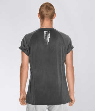 Born Tough Short Sleeve Back Roll Crossfit T-Shirt For Men Grey