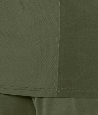 Born Tough Short Sleeve Back Roll Running T-Shirt For Men Military Green