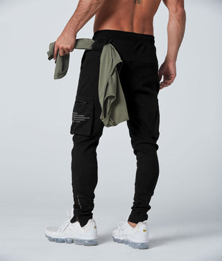 2100 . Viscose Fitted Jogger - Black