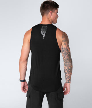 Born Tough Black Heat-Sealed Zippered Pocket Gym Workout Tank Top for Men