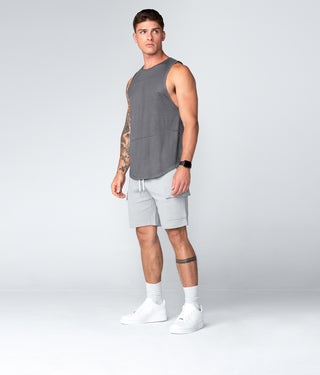 Born Tough Zippered Gray Comfortable  Bodybuilding Tank Top for Men