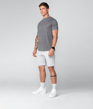Born Tough Core Fit Gray Short Sleeve Athletic Shirt For Men