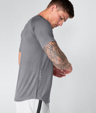 Born Tough Core Fit Gray Short Sleeve Running Shirt For Men
