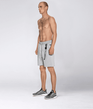 Born Tough Core Fit Zippered Gray Running Shorts for Men