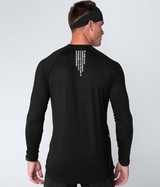 Born Tough Core Fit Black Long Sleeve Athletic Shirt For Men
