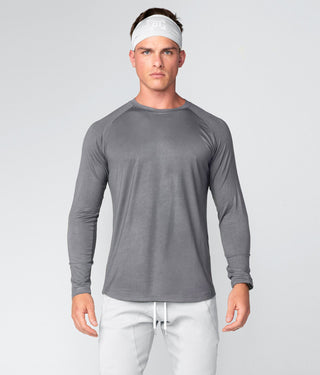Born Tough Core Fit Gray Long Sleeve Athletic Shirt For Men