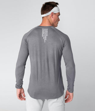 Born Tough Core Fit Gray Long Sleeve Crossfit Shirt For Men