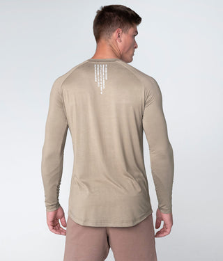 Born Tough Core Fit Lunar Rock Long Sleeve Athletic Shirt For Men