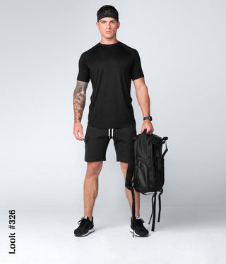 Born Tough Core Fit Black Short Sleeve Athletic Shirt For Men