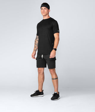 Born Tough Core Fit Black Short Sleeve Bodybuilding Shirt For Men