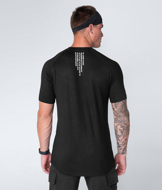 Born Tough Core Fit Black Short Sleeve Athletic Shirt For Men