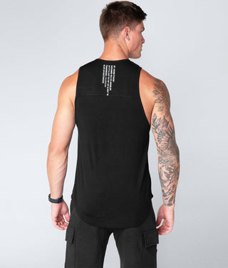 Born Tough Core Fit Breathable Black Running Tank Top for Men