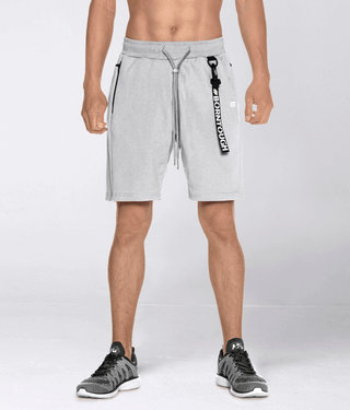 Born Tough Core Fit Zippered Gray Crossfit Shorts for Men