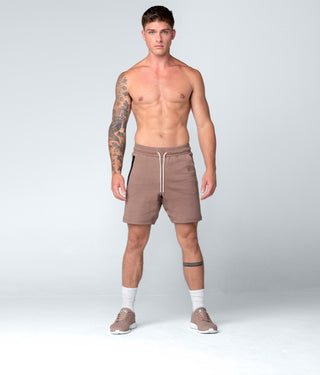 Born Tough Core Fit Zippered Flatlock Seamed Lunar Rock Athletic Shorts for Men