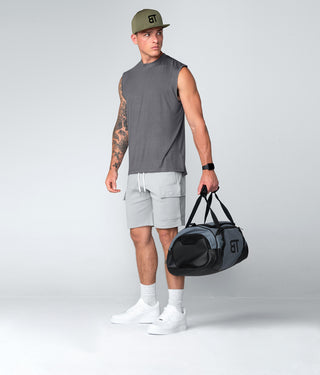 Born Tough Gray Ultrasoft Sleeveless Bodybuilding Shirt For Men