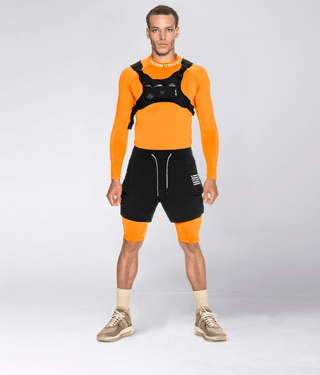 Born Tough Men's Compression Bodybuilding Shorts Orange