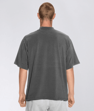 550 . Viscose Regular-Fit Over Size Shirt - Grey
