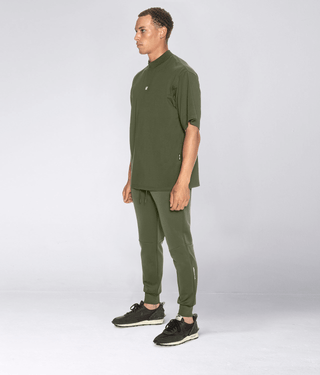 Born Tough Short Sleeve Over Size Running Shirt For Men Military Green
