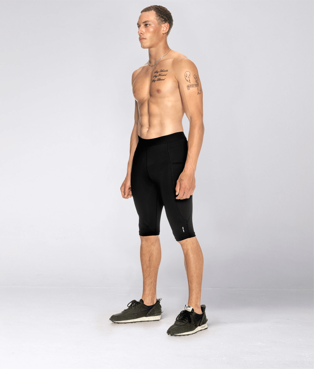 Born Tough Men s Compression Athletic Shorts Black