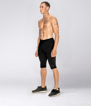 Born Tough Men's Compression Crossfit Shorts Black