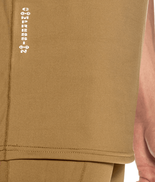 Born Tough Mock Neck Sleeveless Base Layer Athletic Shirt For Men Khaki