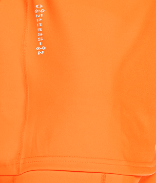 Born Tough Mock Neck Sleeveless Base Layer Crossfit Shirt For Men Orange