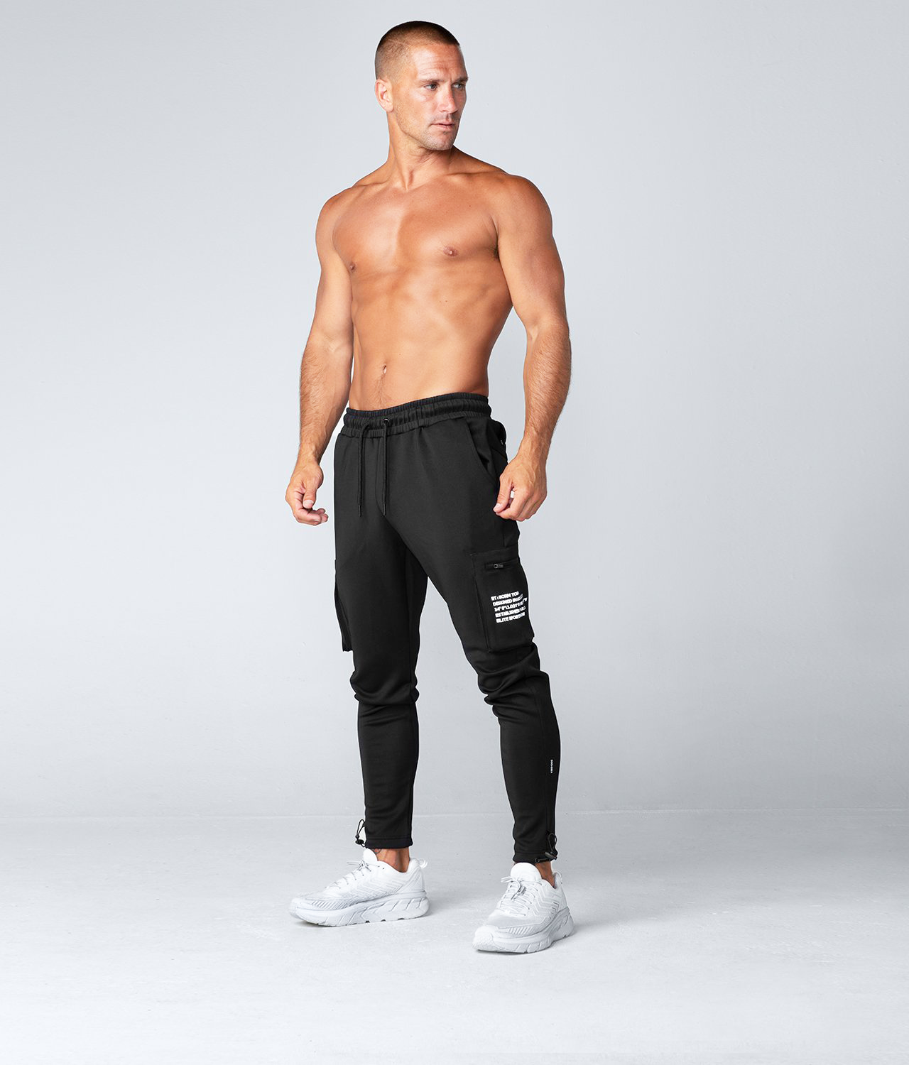 Born Tough Momentum Fitted Cargo Gym Workout Jogger Pants for Men