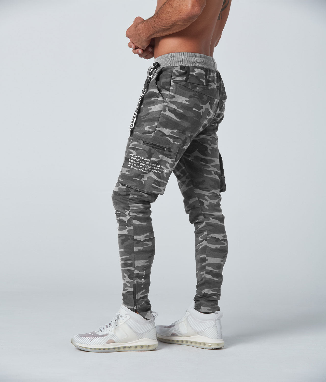 2100 Viscose Fitted Jogger Grey Camo
