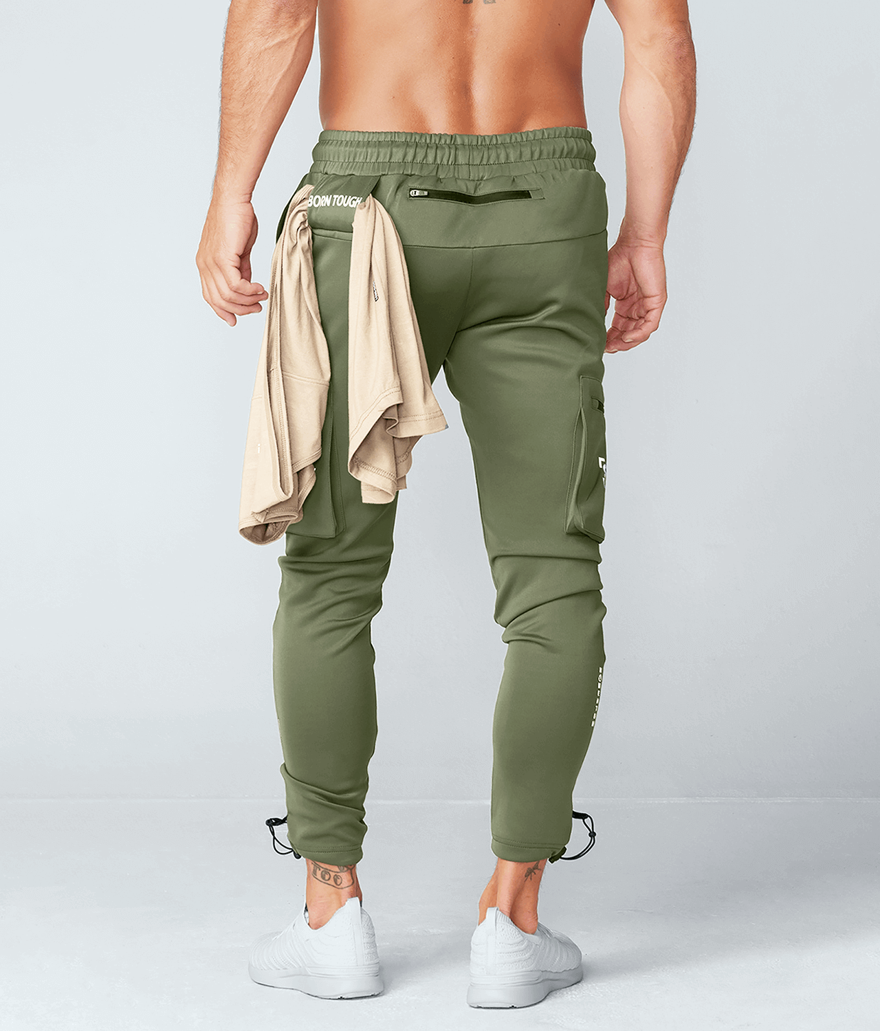 Men's Joggers Cargo Pants with Zipper Pockets Casual Gym Basketball Bottom  Joggers with Belt Loop Brown – PULI